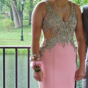 Elegant Pink Evening Gown